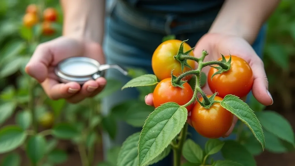 Applying Epsom salts to tomato leaves